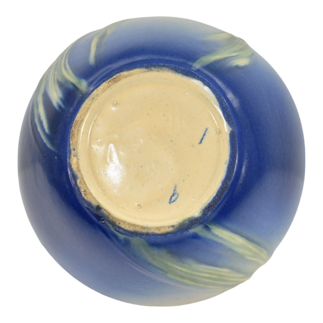 Roseville Pine Cone Blue 1936 Vintage Art Pottery Ceramic Pitcher Ewer 708-9 - Just Art Pottery