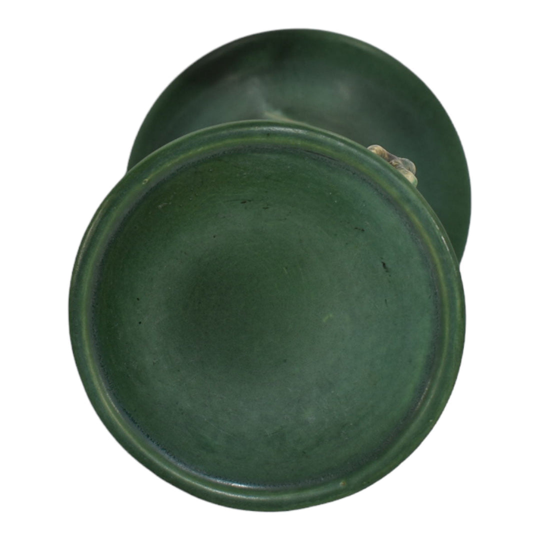 Roseville Pine Cone Green 1936 Vintage Pottery Ceramic Jardiniere Pedestal 632-8 - Just Art Pottery