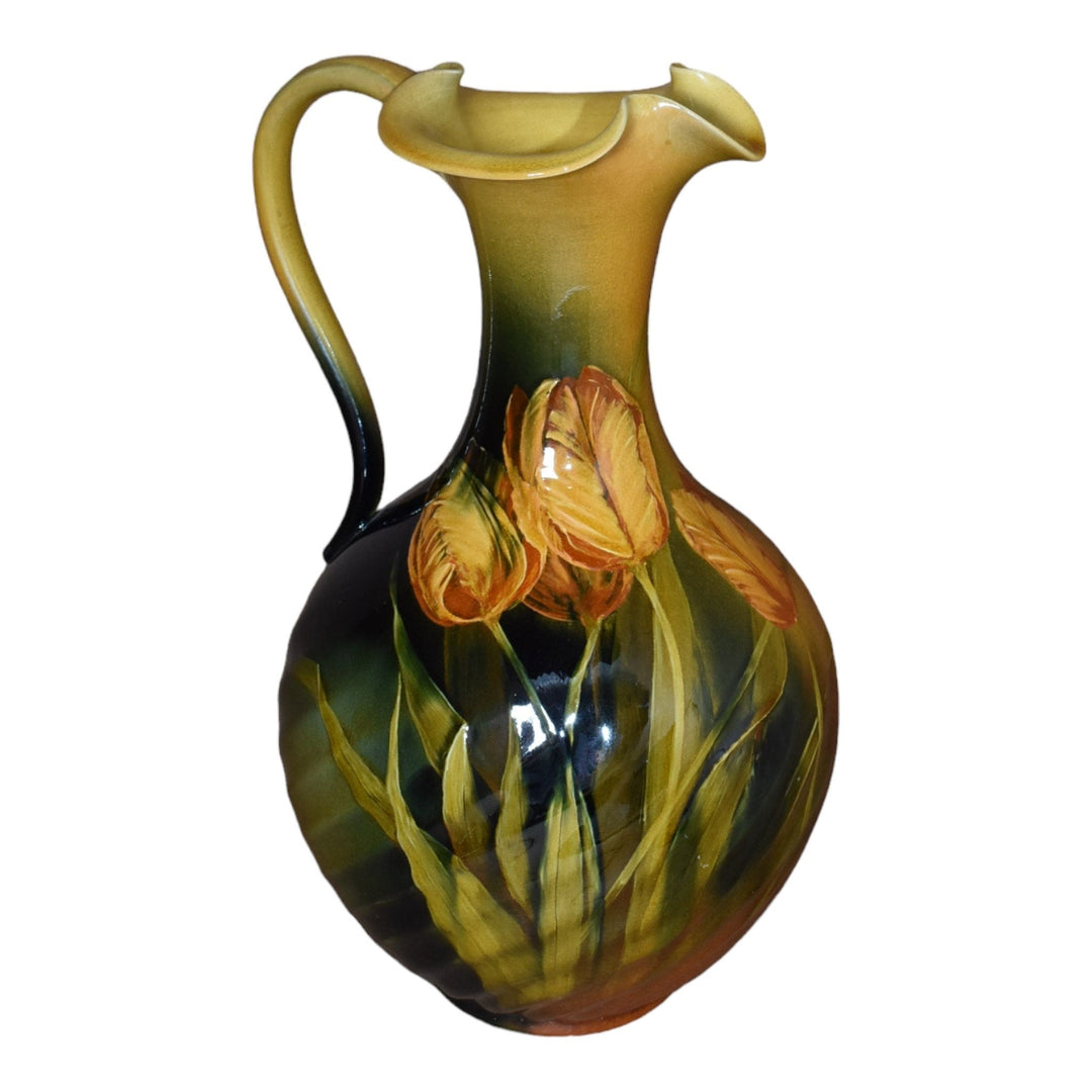 Rookwood 1892 Vintage Art Pottery Standard Glaze Tulip Ceramic Ewer 653 McDonald - Just Art Pottery
