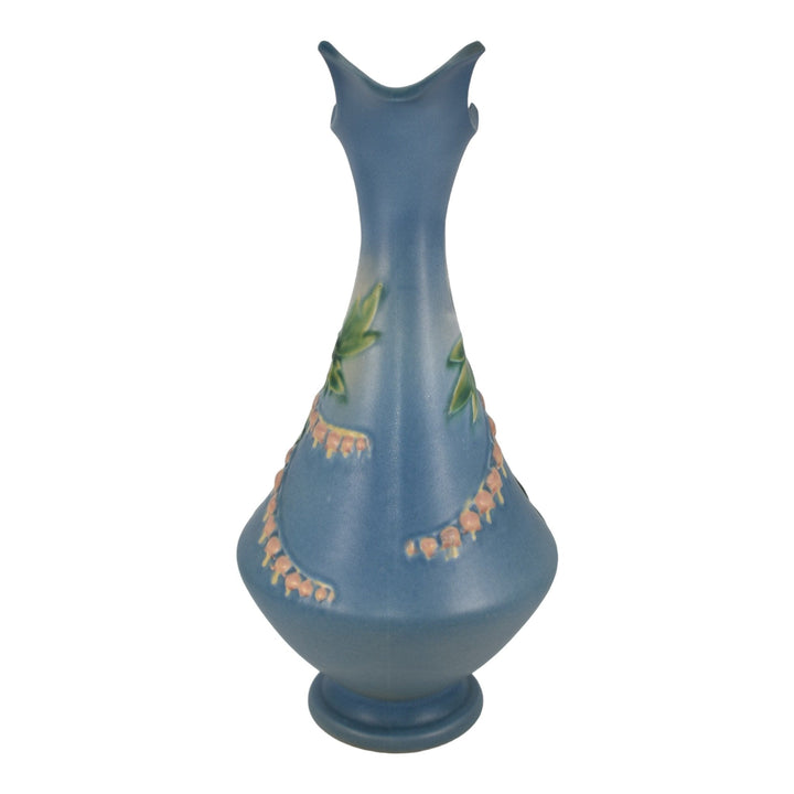 Roseville Bleeding Heart Blue 1940 Vintage Art Deco Pottery Ceramic Ewer 975-15