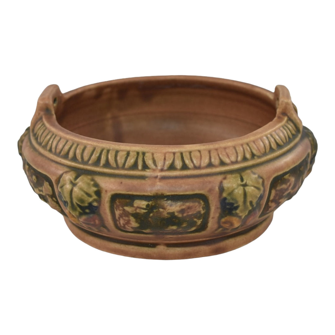 Roseville Florentine I Brown 1924 Vintage Art Pottery Ceramic Bowl 125-4 - Just Art Pottery
