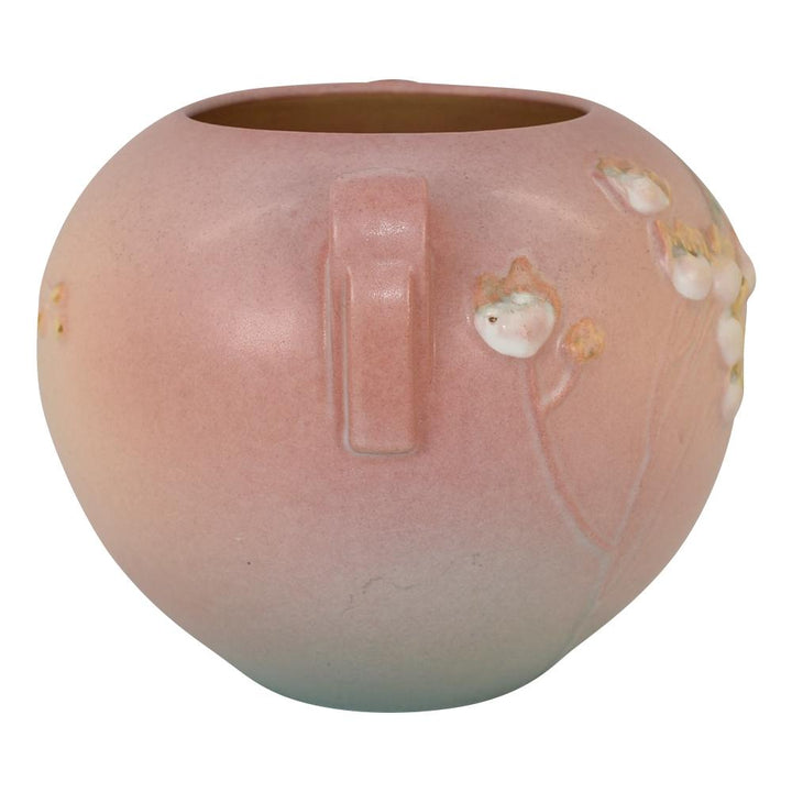 Roseville Pottery Ixia 1937 Pink Art Deco Vase 327-6 from Just Art Pottery