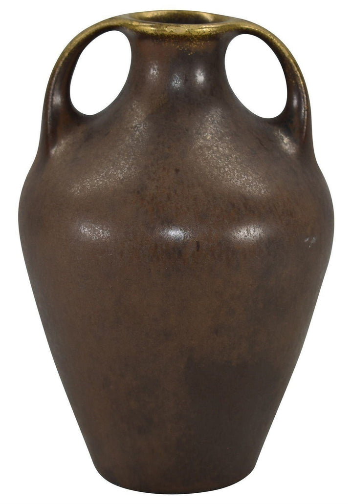 Teplitz Stellmacher Austrian Amphora Pottery Colonial Man Handled Vase - Just Art Pottery